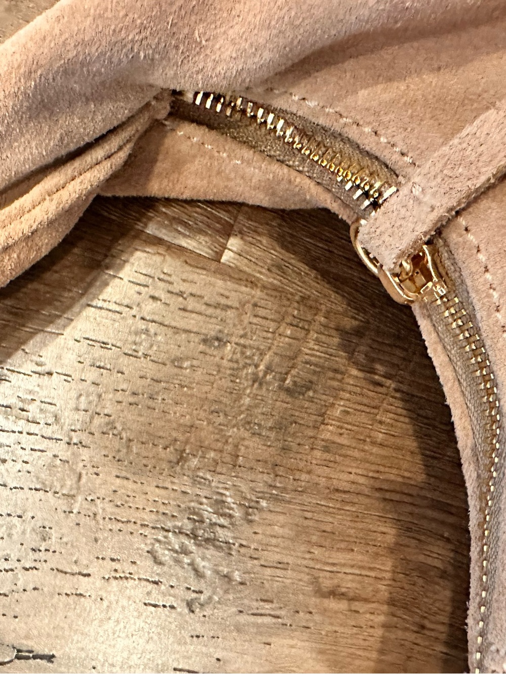 Moda luxe Farrah style Suede Hobo Bag - tan NWT - Picture 6 of 11
